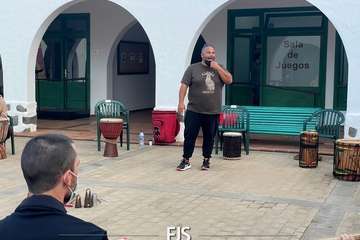 Taller de percusión africana en la Casa de la Juventud de Telde/Francisco Javier Santana.